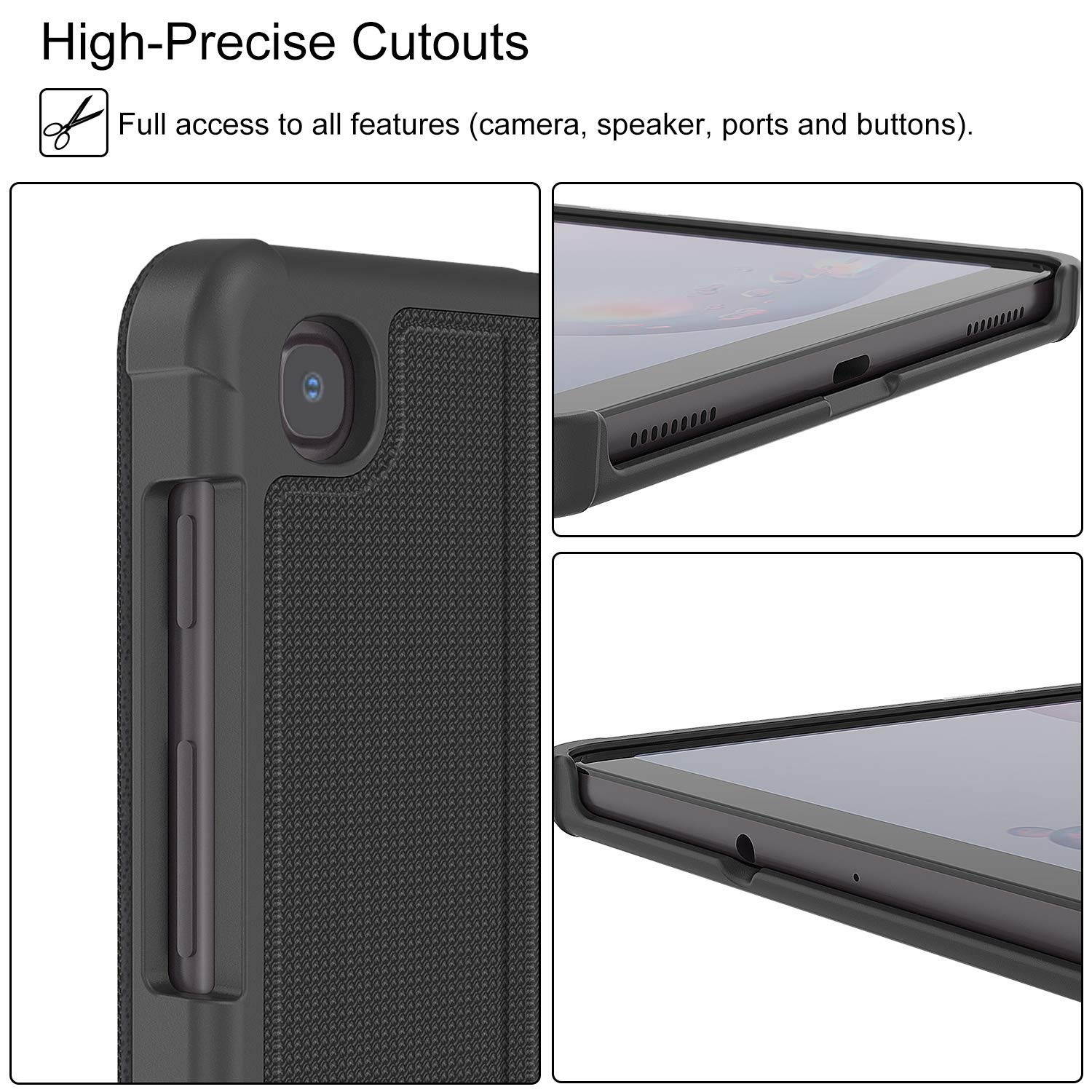 Supveco Galaxy Tab A 8.4 Case 2020 (SM-T307), Slim Protective Cases Cover Folio Stand for Samsung Galaxy Tab A 8.4 Inch 2020 Release - Black