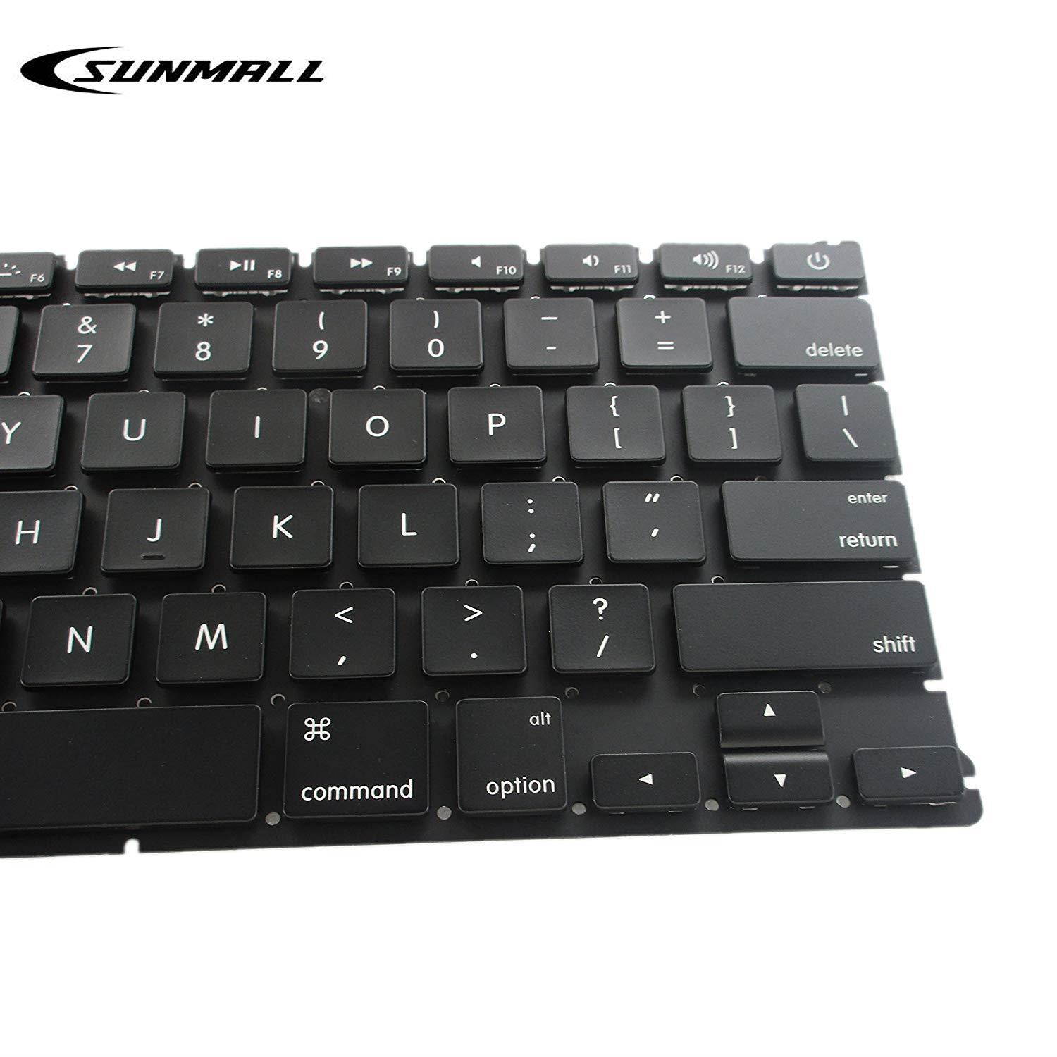 SUNMALL Backlight Backlit keyboard replacement for Apple Macbook Air 13" A1369 (2011) A1466 (2012-2015) MJVE2LL/A MD760LL/A MC965LL/A MD231LL/A MJVG2LL/A Series Laptop Keyboard (6 Months Warranty)