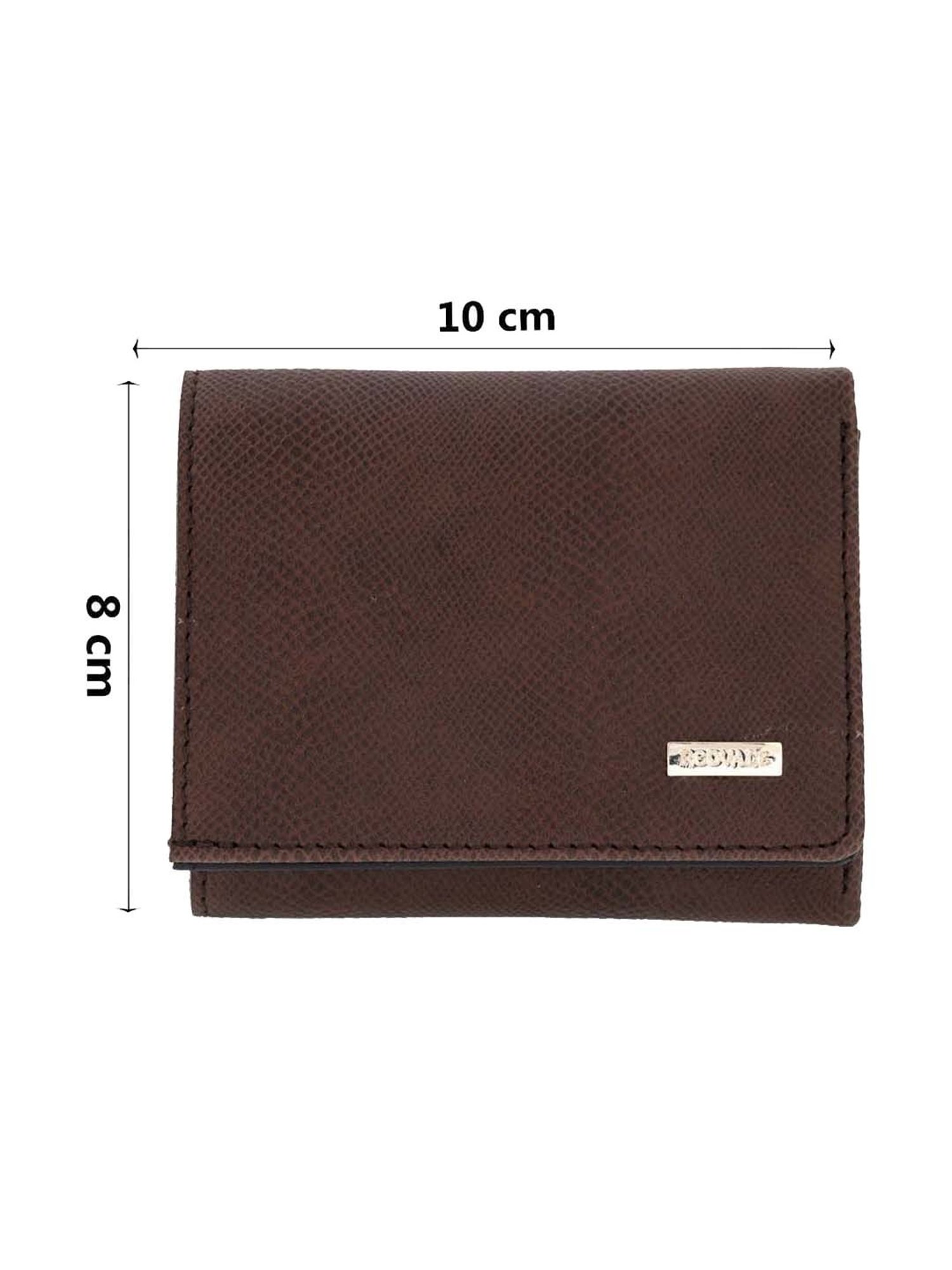 REDVALE Brown Textured Tri-Fold Wallet for Women