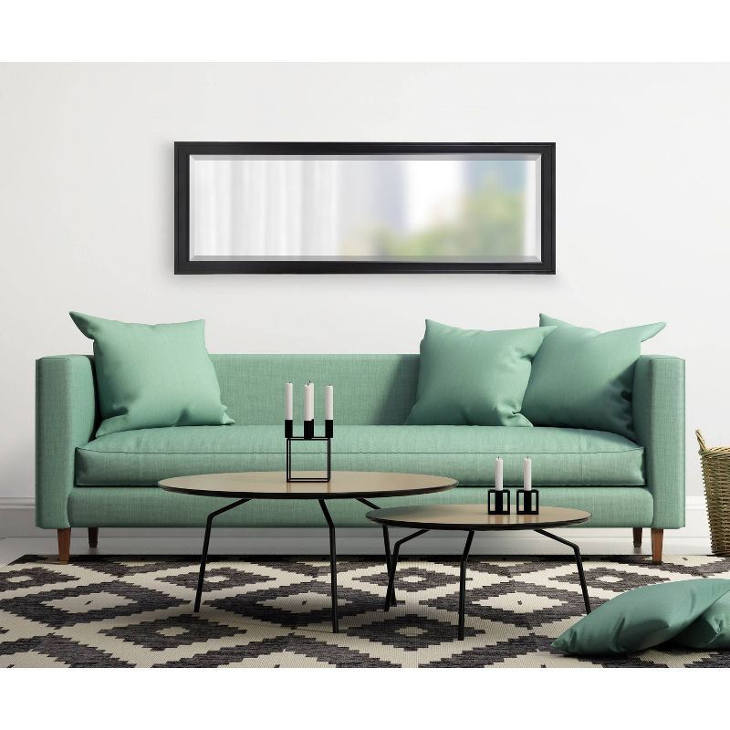 19.5" x 51.5" Bosc Full Length Wall Mirror Black - DesignOvation