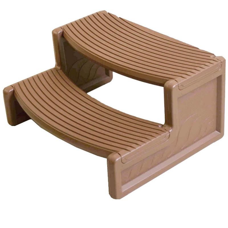 Confer Plastics Weather Resistant Patio Hot Tub & Spa Resin Handi-Steps, Light Tan