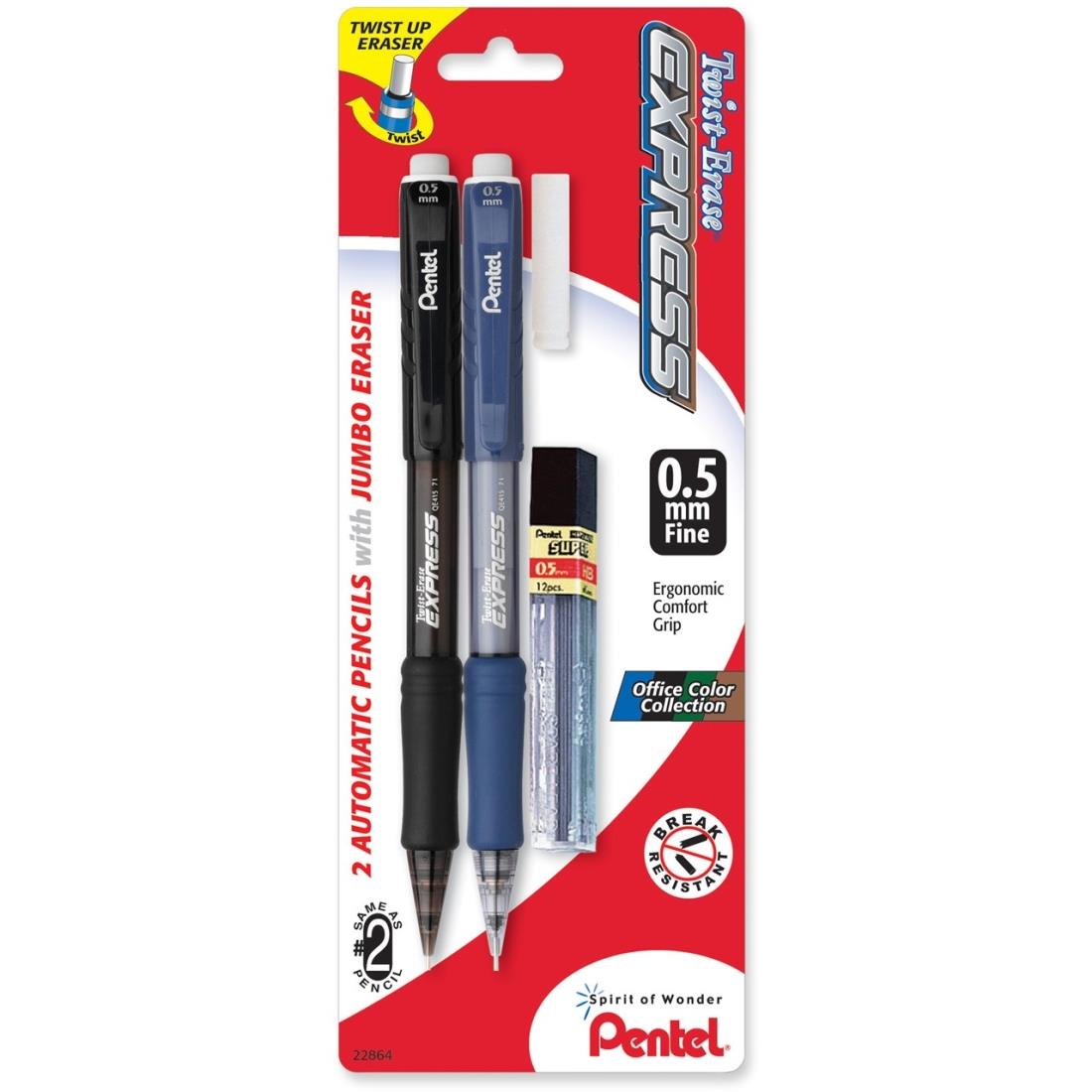 Pentel Twist-Erase Express Automatic Pencils