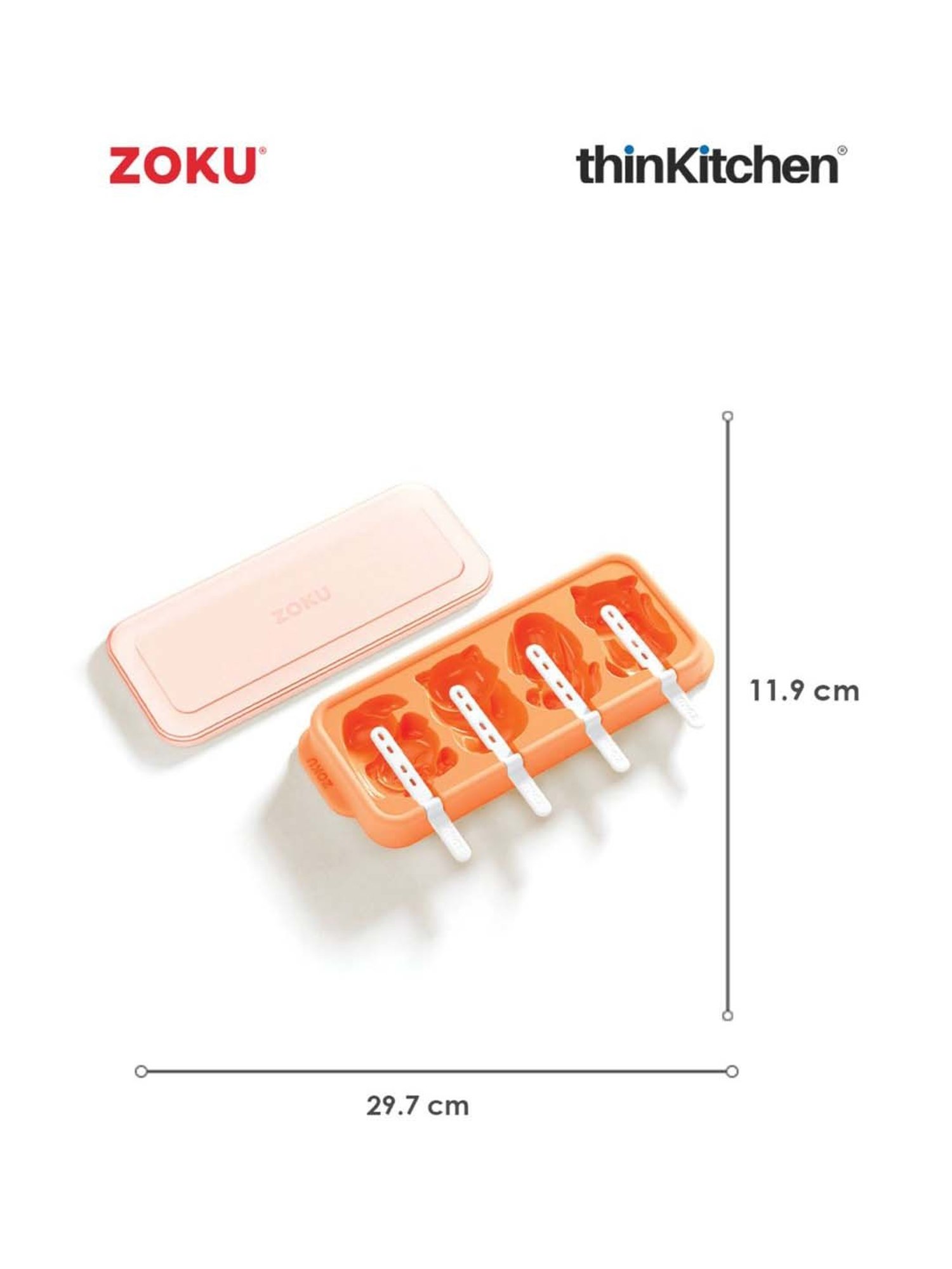 Zoku Multicolor Plastic Cat & Dog Ice Pop Mold (0.082 L)
