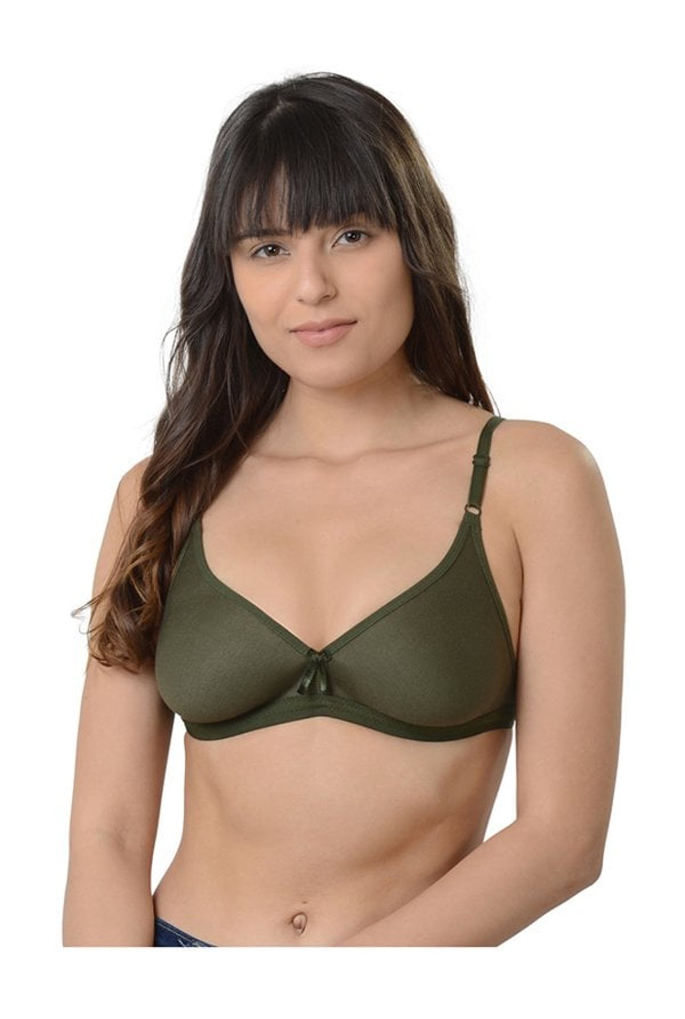 Da Intimo Green Non-Wired Non-Padded Full Coverage Bra