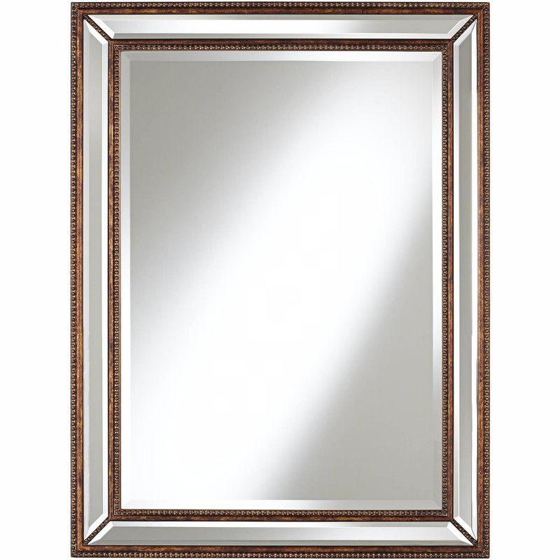 Uttermost Palais Bronze 30" x 40" Beaded Wall Mirror