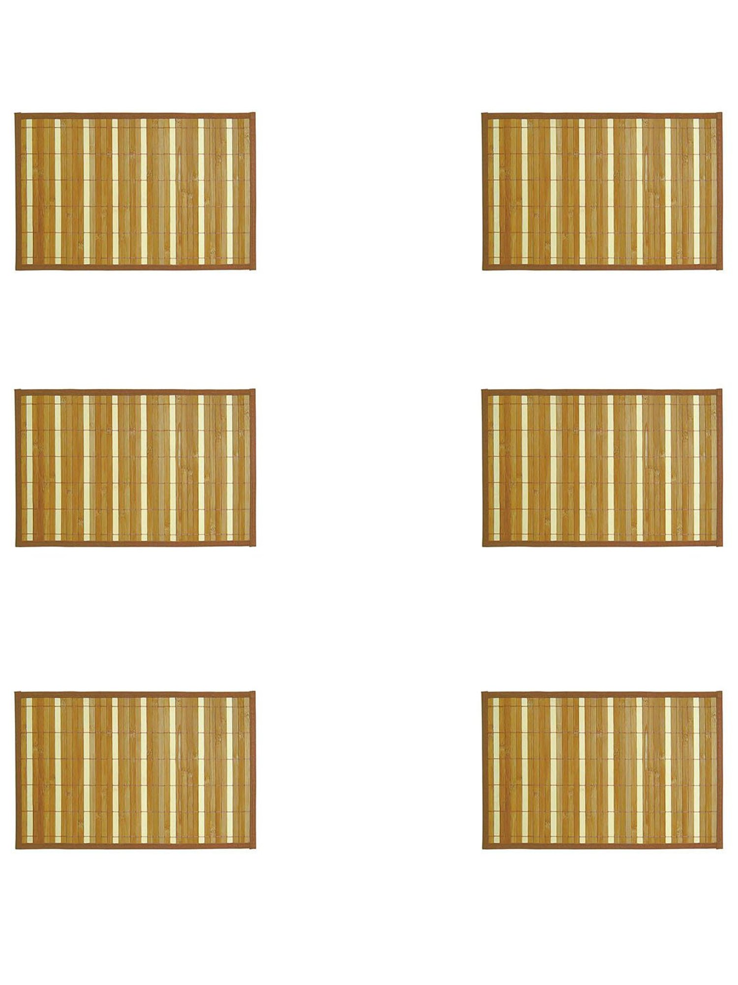 Freelance Brown Bamboo Set of 6 Placemats