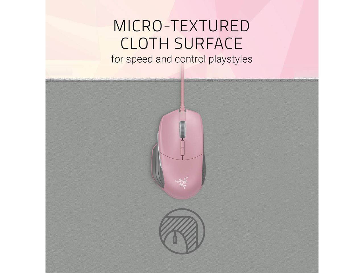 Razer Goliathus Extended Chroma Gaming Mouse Pad: Customizable Chroma RGB Lighting - Soft, Cloth Material - Balanced Control & Speed - Non-Slip Rubber Base - Quartz Pink