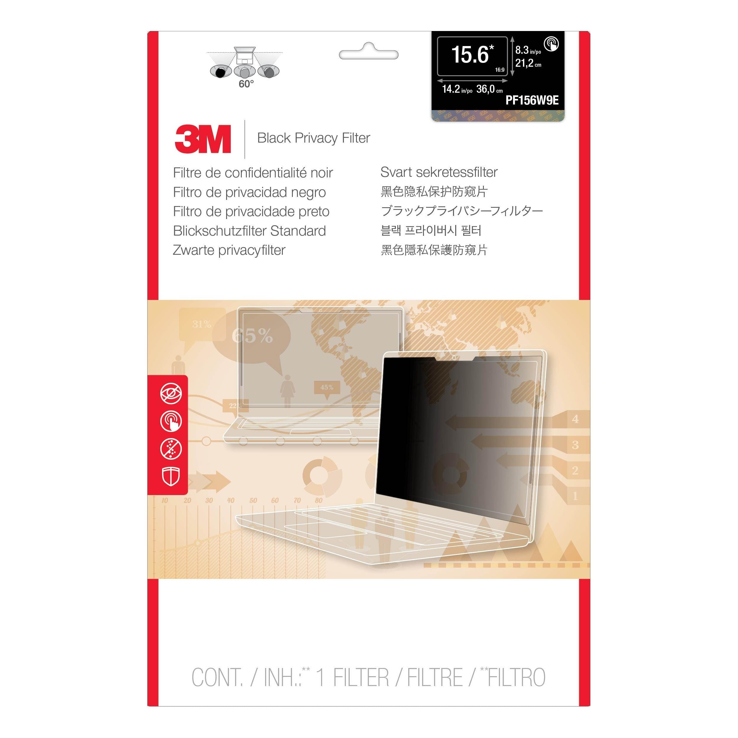 3M PF156W9E Monitor Glare & Privacy Filter