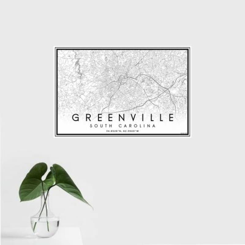 Greenville - South Carolina Classic Map Print