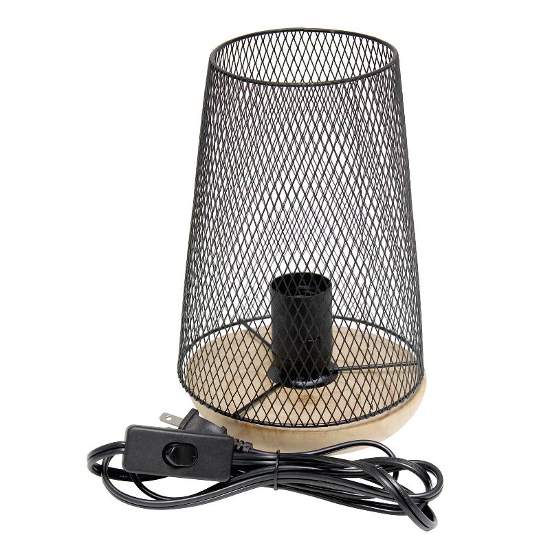 Wired Mesh Uplight Table Lamp Black - Simple Designs