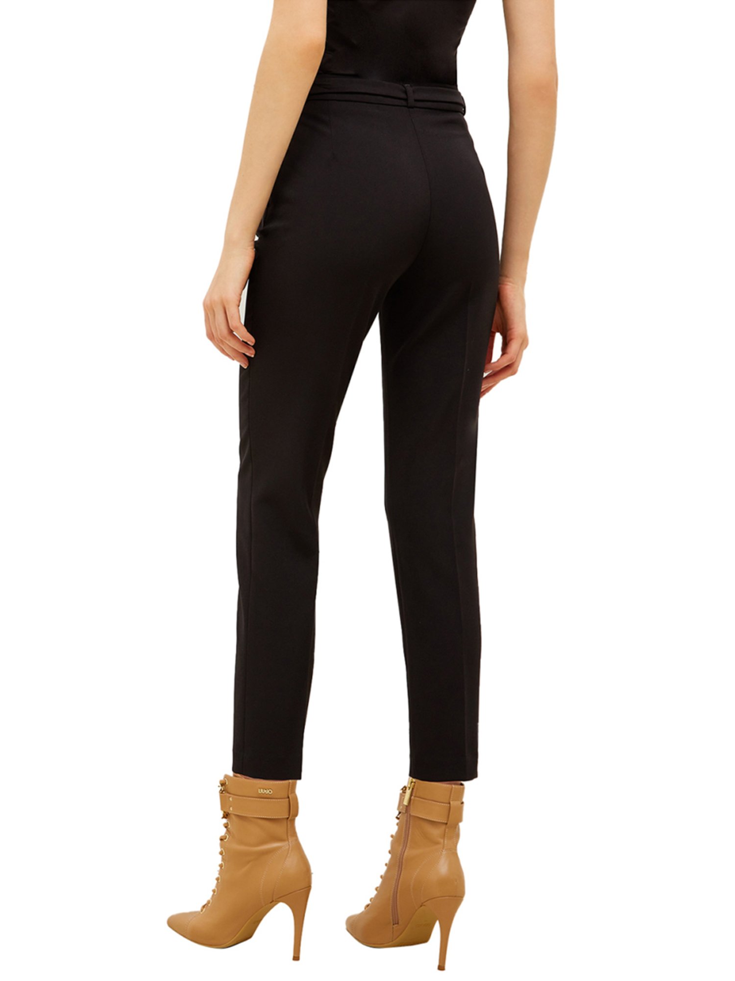 Liu Jo Regular Nero Mid Rise Chinos