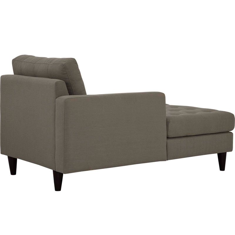 Fortas Mid-Century Modern Fabric Chaise Lounge Gray/Dark Walnut - Christopher Knight Home