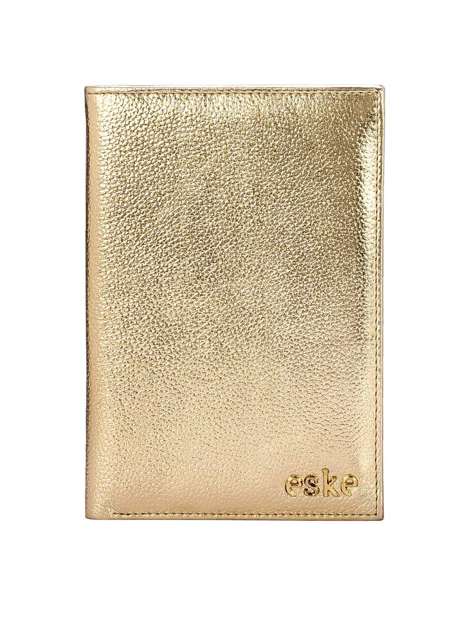 Eske Skylar Gold Solid Medium Passport Holder