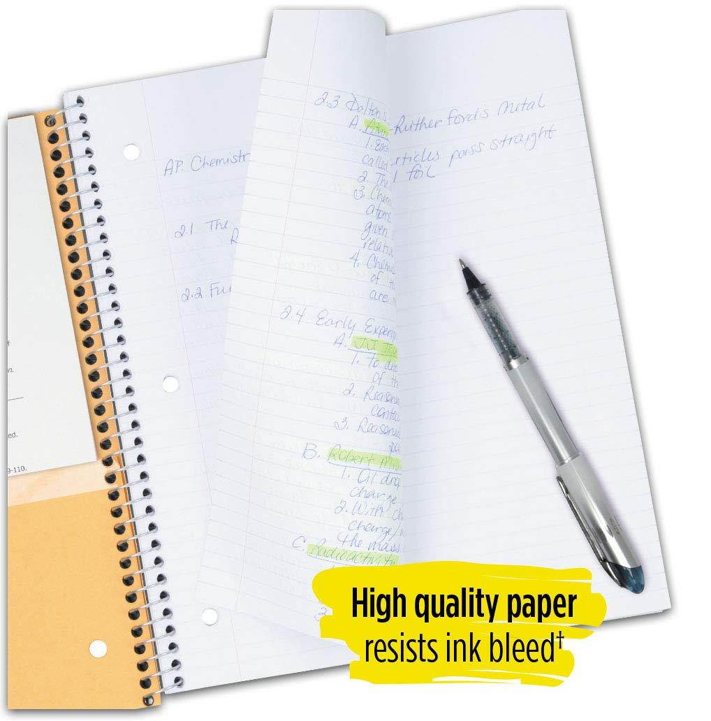 Five Star Spiral Notebook, 1 Subject, Wide Ruled Paper, 100 Sheets, 10-1/2" x 8", Purple (72351)