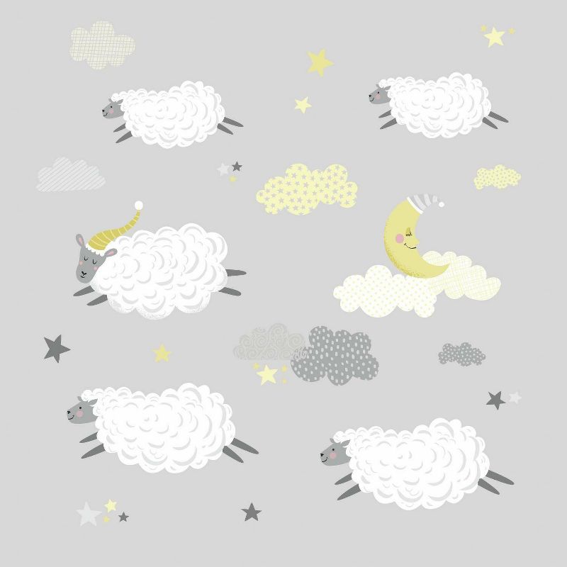 RoomMates Counting Sheep Peel and Stick Wall Decal