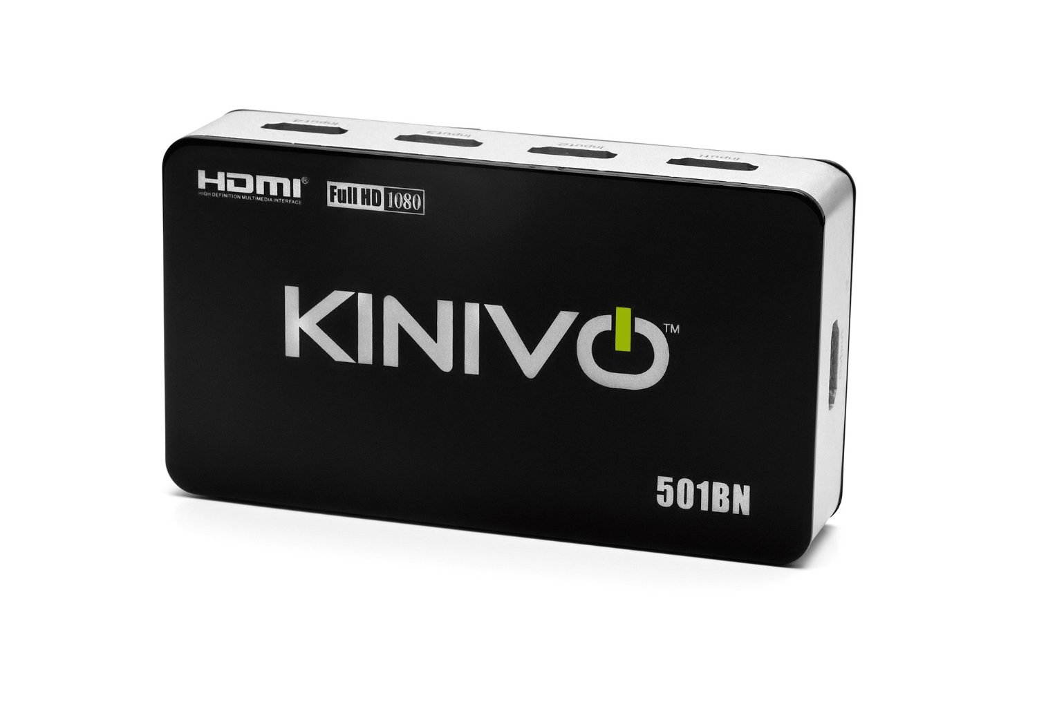 Kinivo 501BN Premium 5 port High speed HDMI switch with IR wireless remote and AC Power adapter - supports 3D, 1080p
