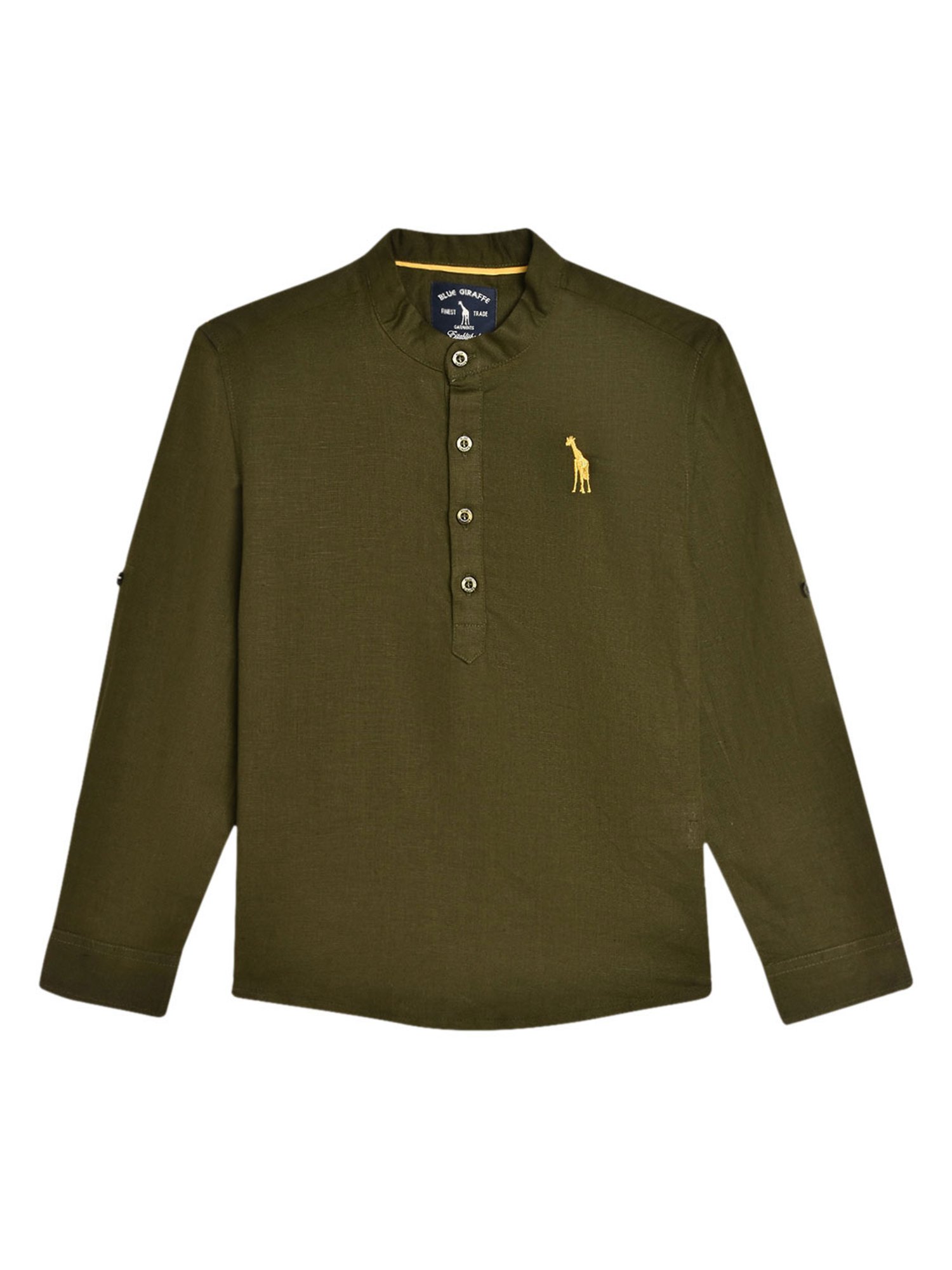 Blue Giraffe Kids Olive Solid Shirt