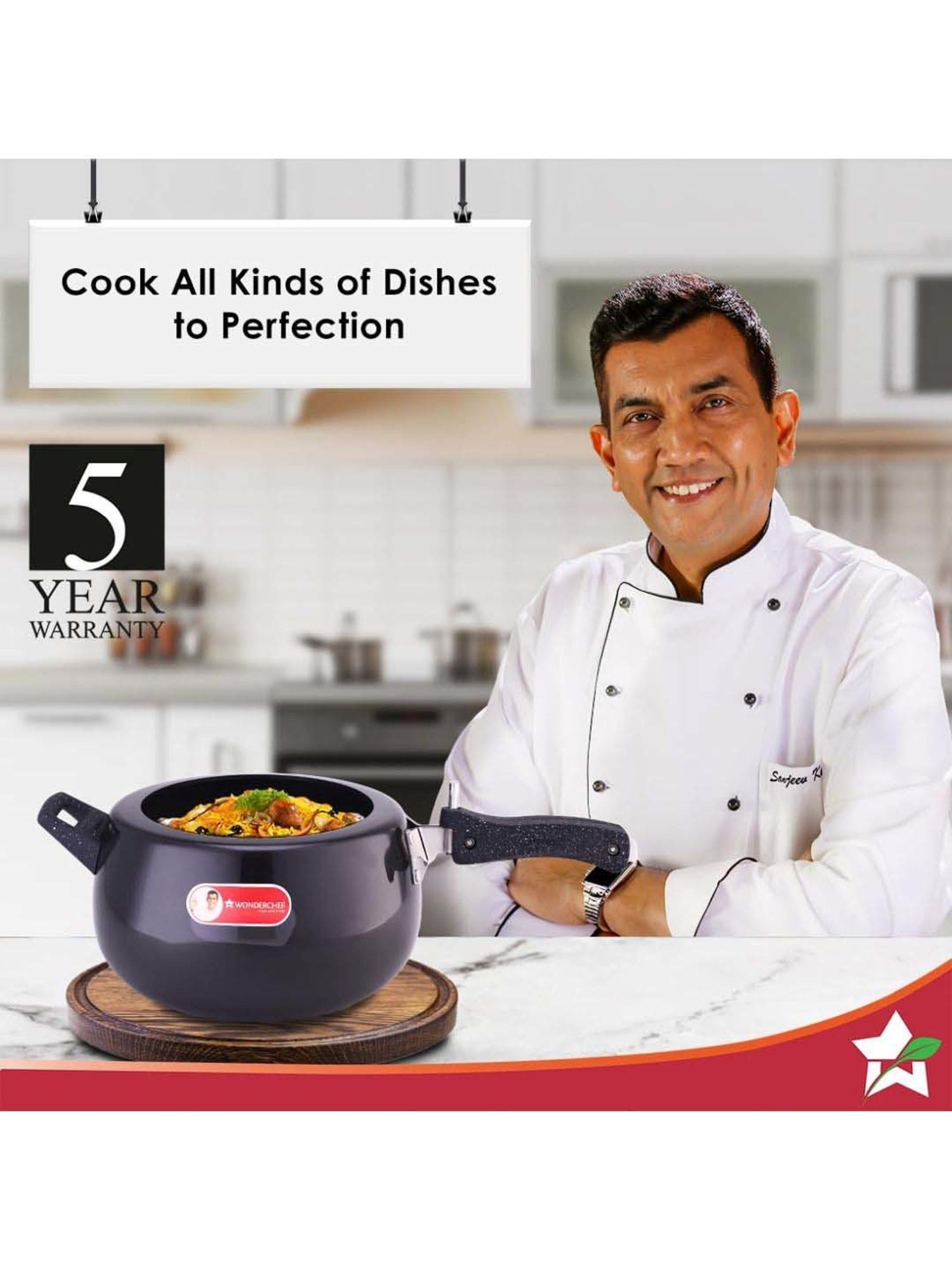 Pigeon Silver Stainless steel Pressure Cooker (10 L)