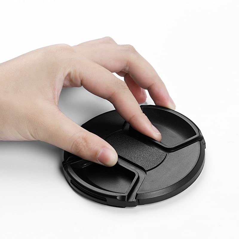 Lens Cap Bundle 3 Pack Universal Snap on Front Centre Pinch Lens Cover Set with Microfiber Lens Cleaning Cloth for Canon Nikon Sony Olympus DSLR Camera + Camera Lens Cleaning Pen