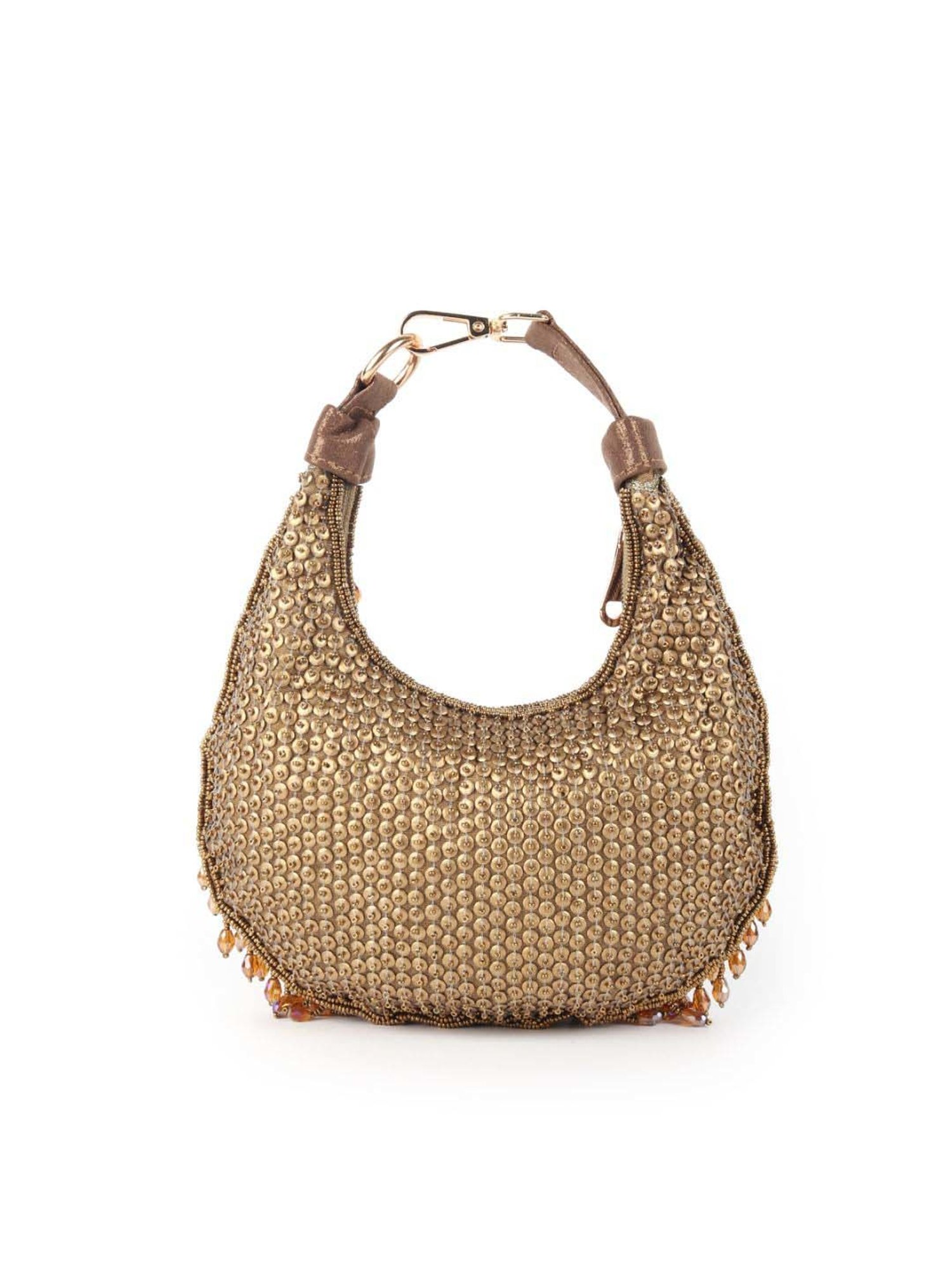 Odette Gold Embellished Handbag