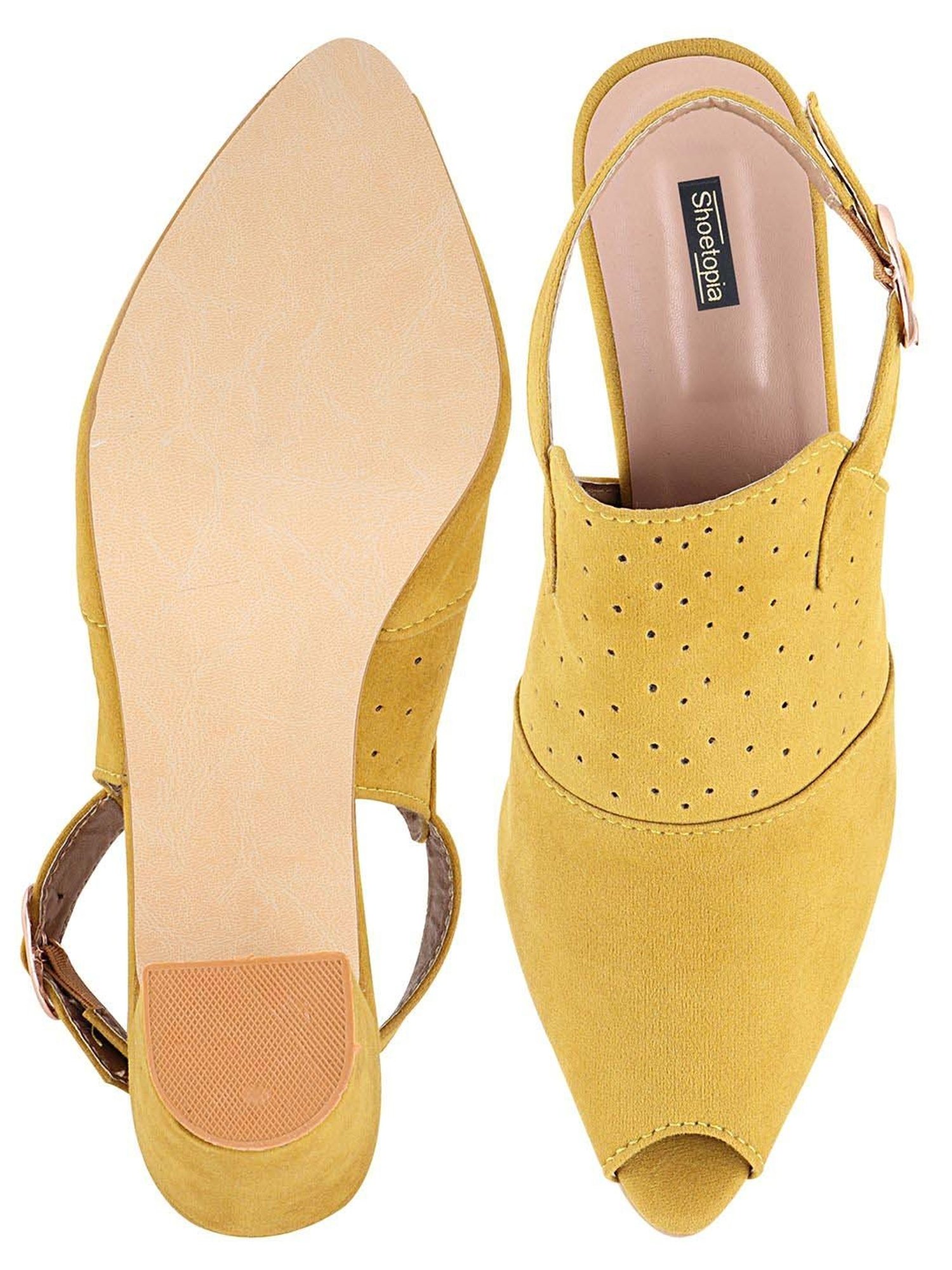 Shoetopia Kids Yellow Back Strap Sandals