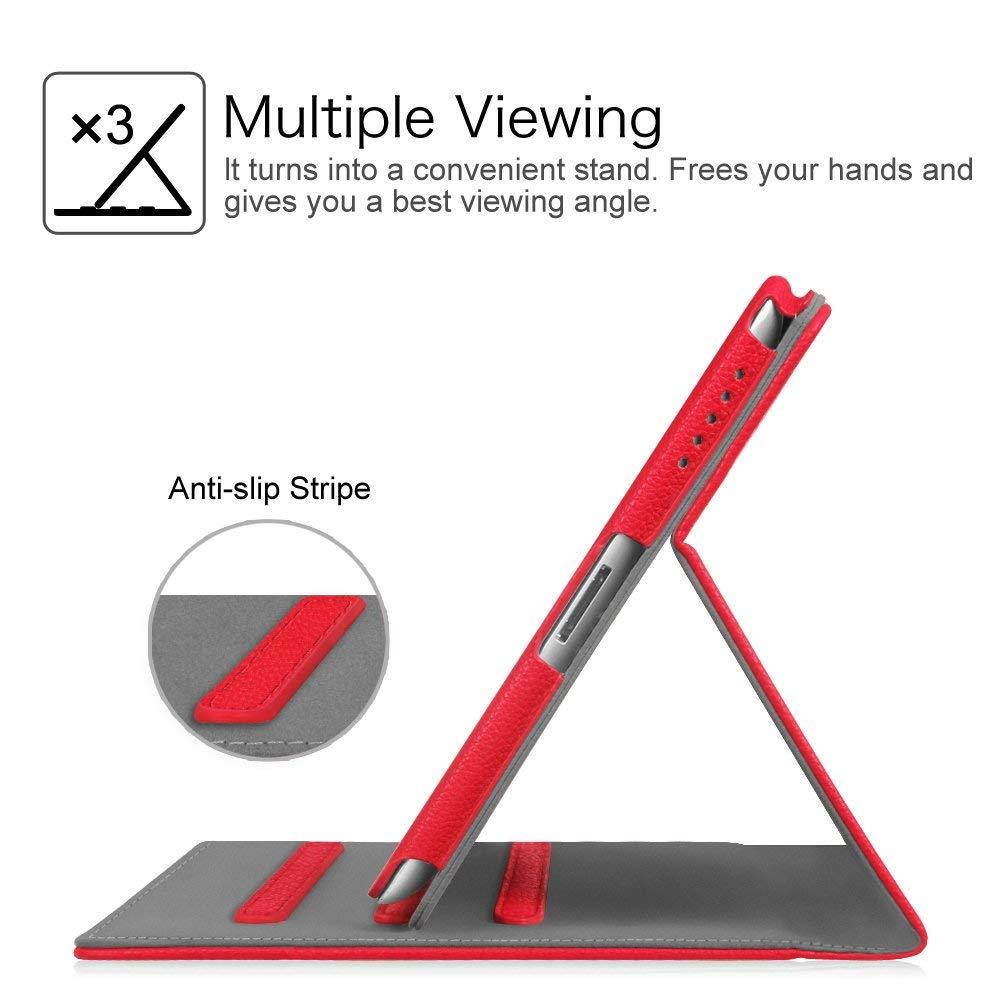 Fintie iPad 2/3/4 Case [Corner Protection] - [Multi-Angle Viewing] Folio Smart Stand Cover with Pocket, Auto Sleep/Wake for Apple iPad 2, iPad 3 & iPad 4th Gen with Retina Display, Red