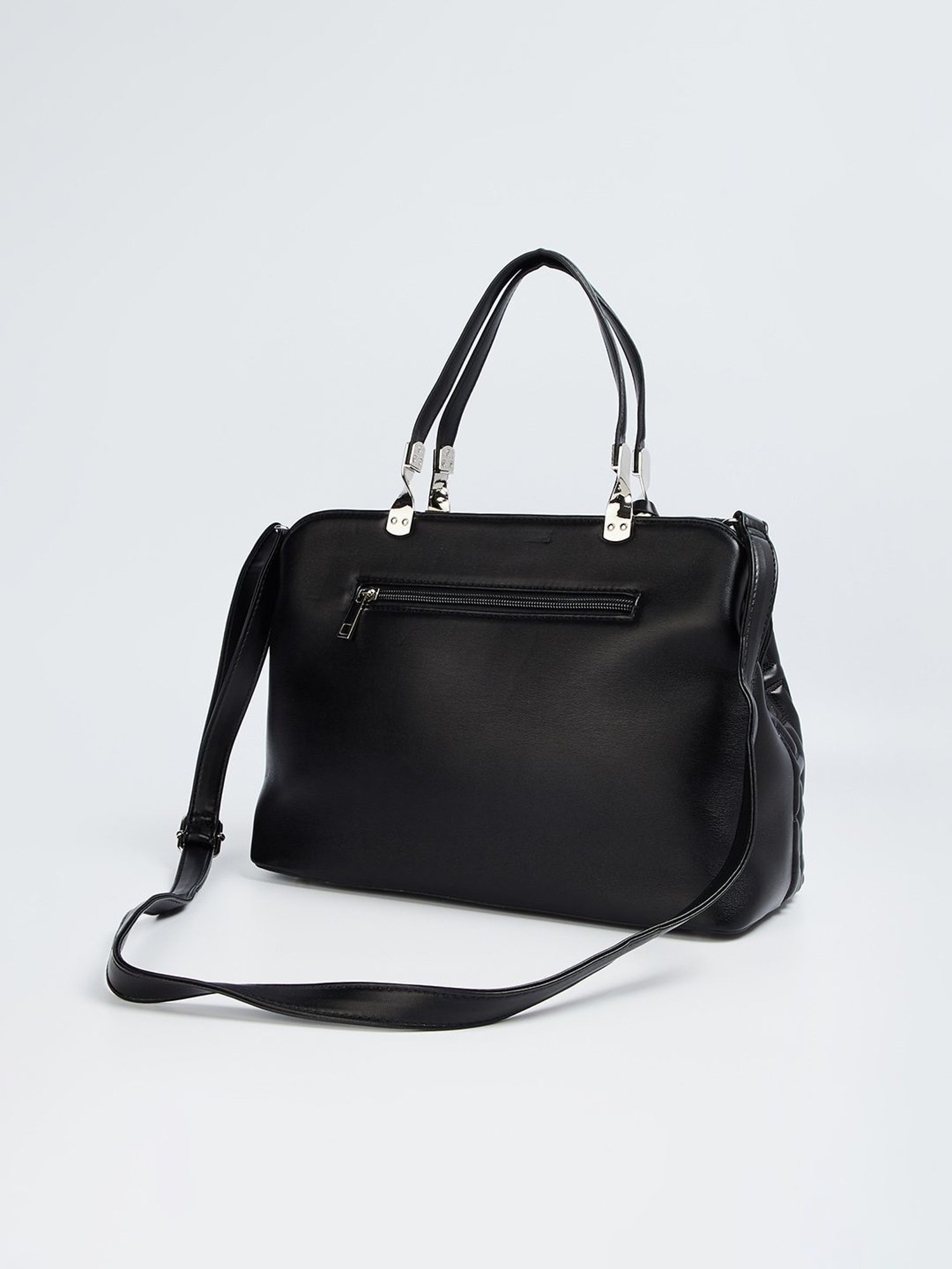 Code by Lifestyle Black Quilted Handbag