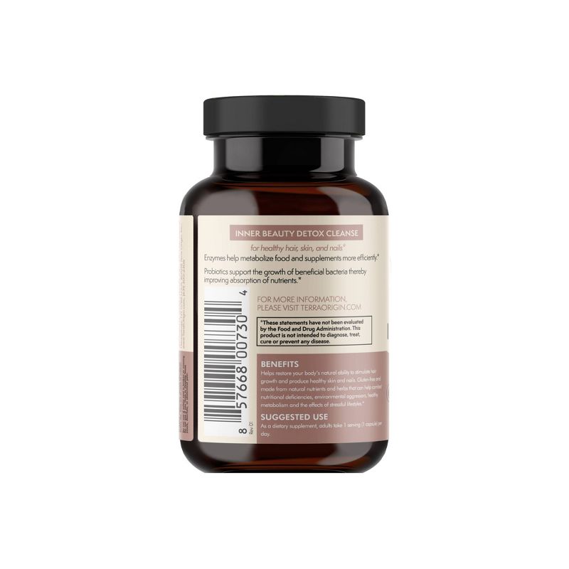 Terra Origin Inner Beauty Detox Cleanse Dietary Supplements - 30ct