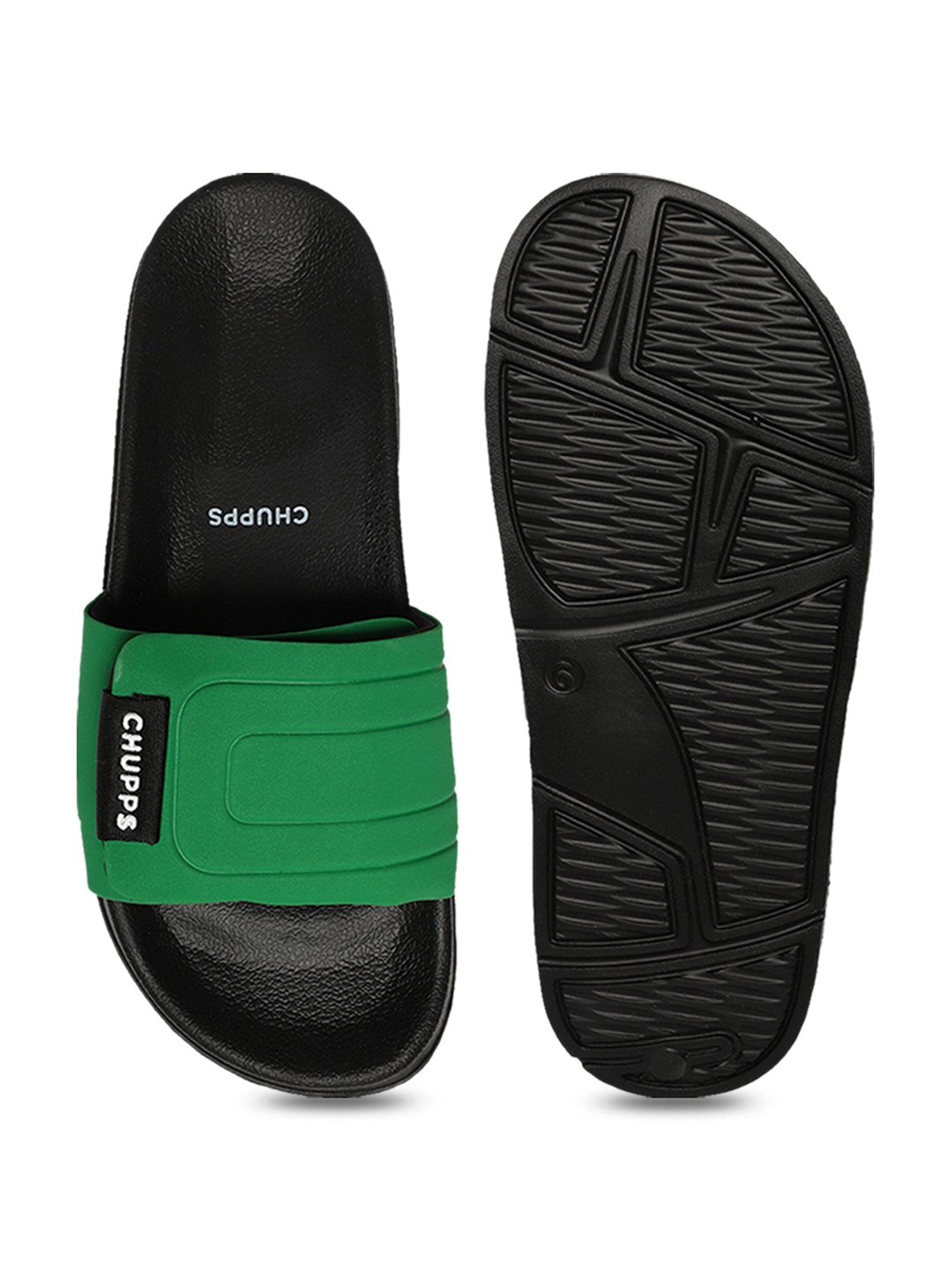 Chupps Women's Quilt Bloom ErgoX Plus Green Slides