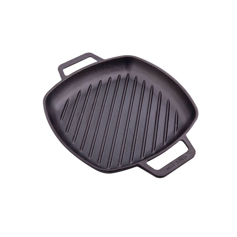 Victoria Seasoned 10" Grill Pan with Double Loop Handles