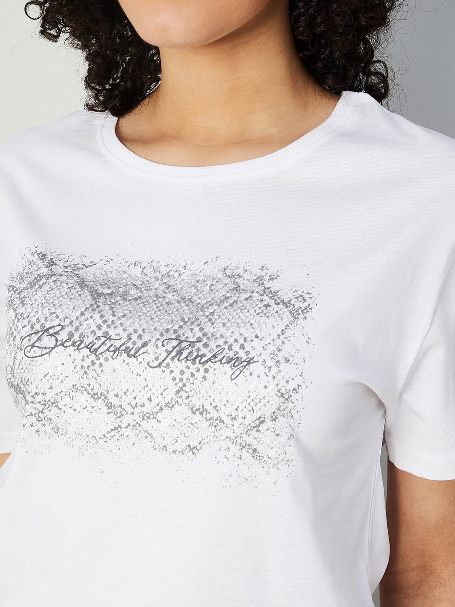 Fame Forever by Lifestyle White Printed Top