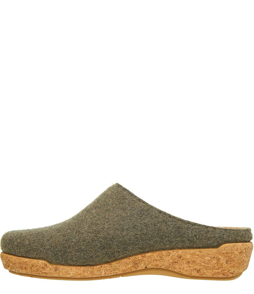 Taos Footwear Woollery Wool Cork Wedge Clogs
