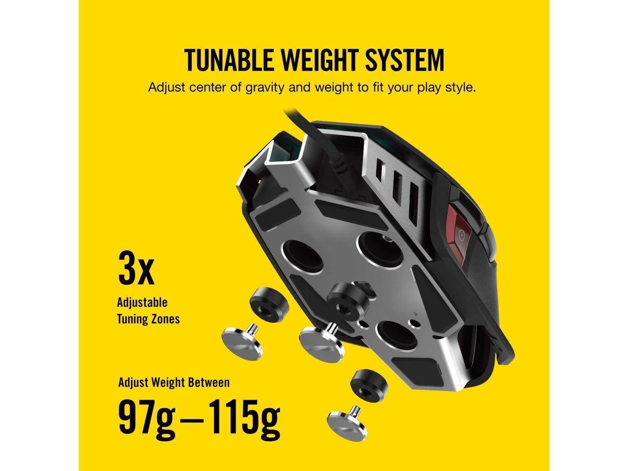 New : Gaming mouse, CORSAIR M65 M65 ELITE - FPS Gaming Mouse - 18,000 DPI Optical Sensor - Adjustable DPI Sniper Button - Tunable Weights - Black