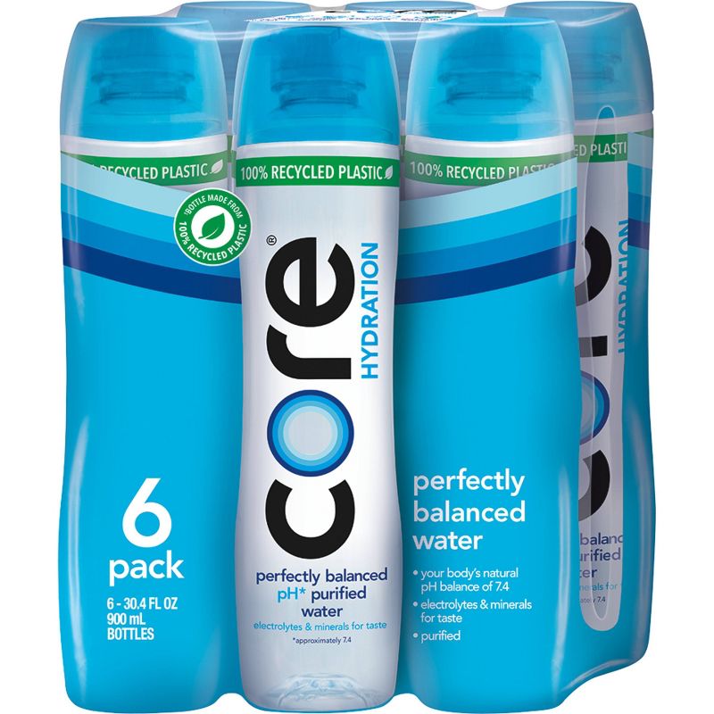 Core Hydration Purified Water - 6pk/30.4 fl oz Bottles