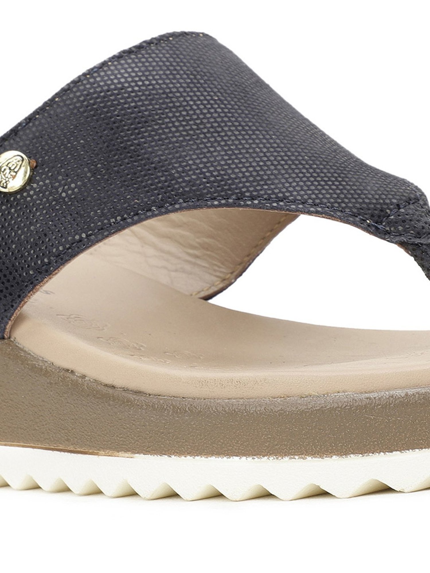 Hush Puppies by Bata Women's Navy Thong Wedges