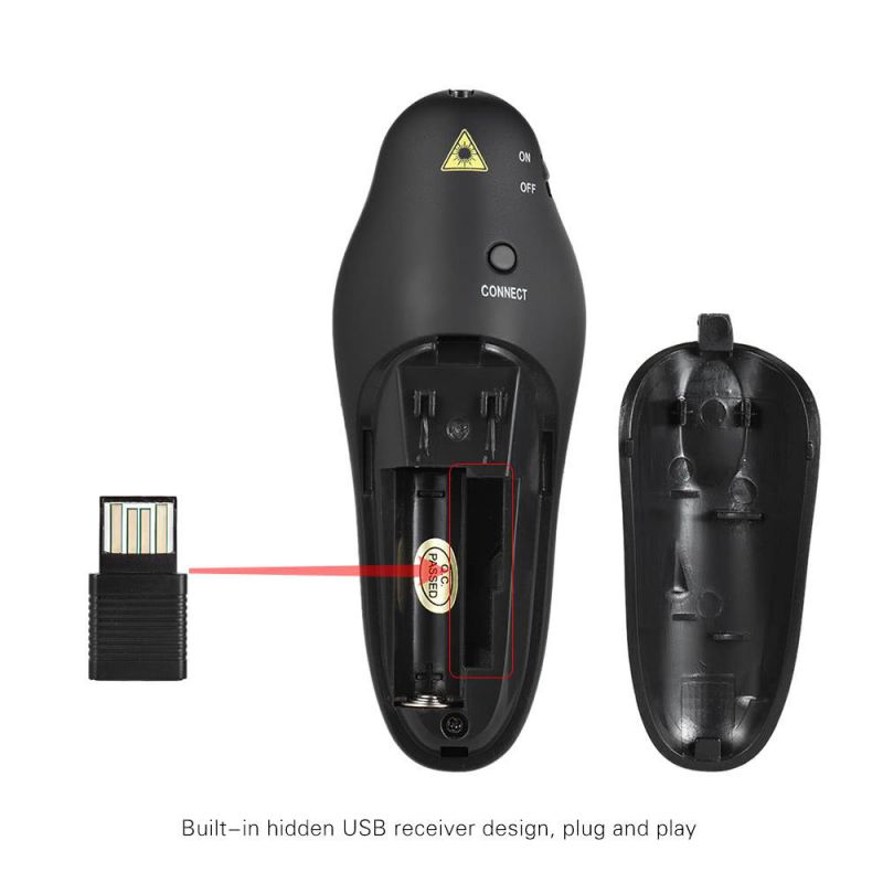 Wireless USB PPT Presenter &Remote Control Presentation Laser Pointer Pen 2.4GHz
