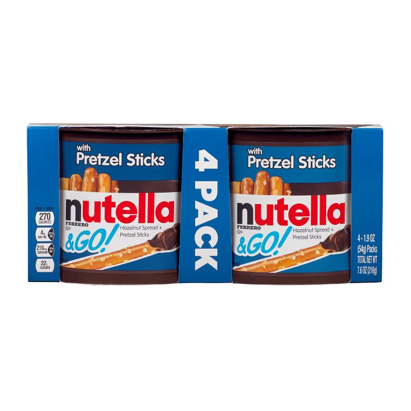 Nutella and Go! with Pretzel Sticks - 7.6oz/4pk