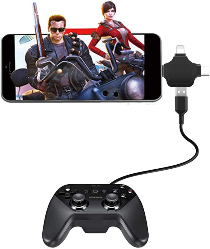 OTG Adapter, Compatible with Android/iPhone/iPad, Lightning/USB Type-C/Micro-USB to USB Camera Adapter for SD TF Card Reader, Keyboard, Mouse, U Disk, USB Flash Drive Silver