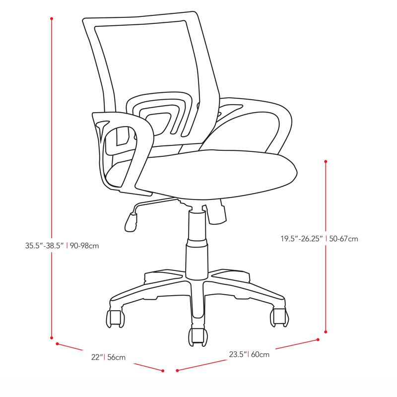 CorLiving LOF-309-O Office Chair in Black