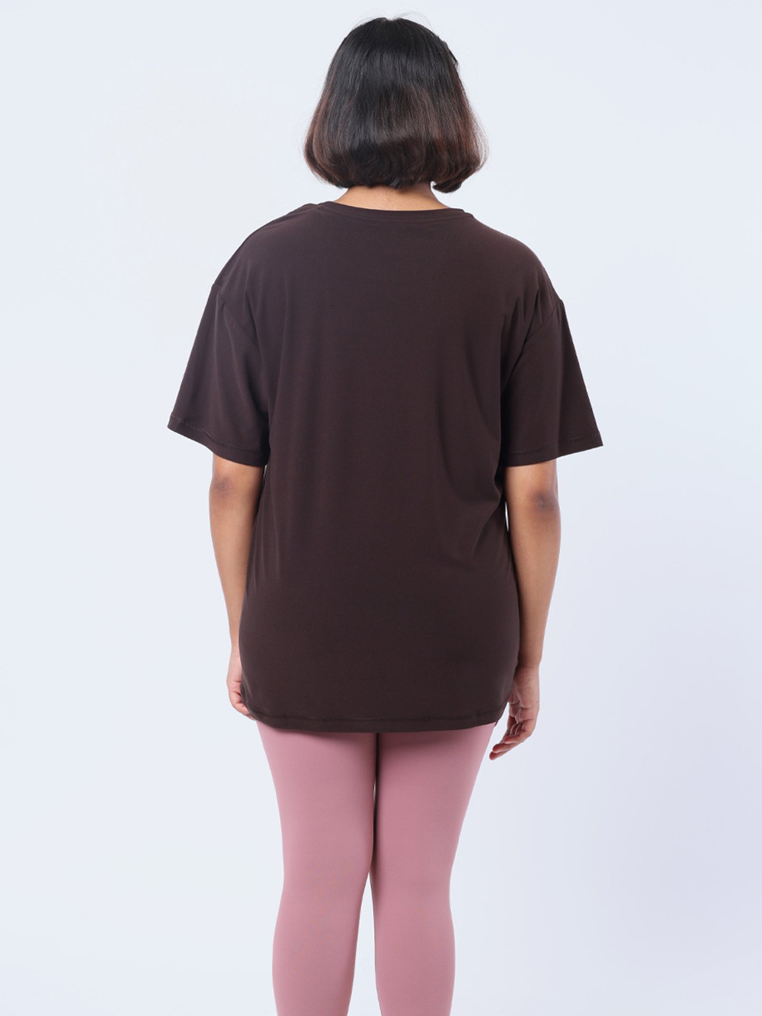 BlissClub Women Brown The Breezy Boyfriend Tee