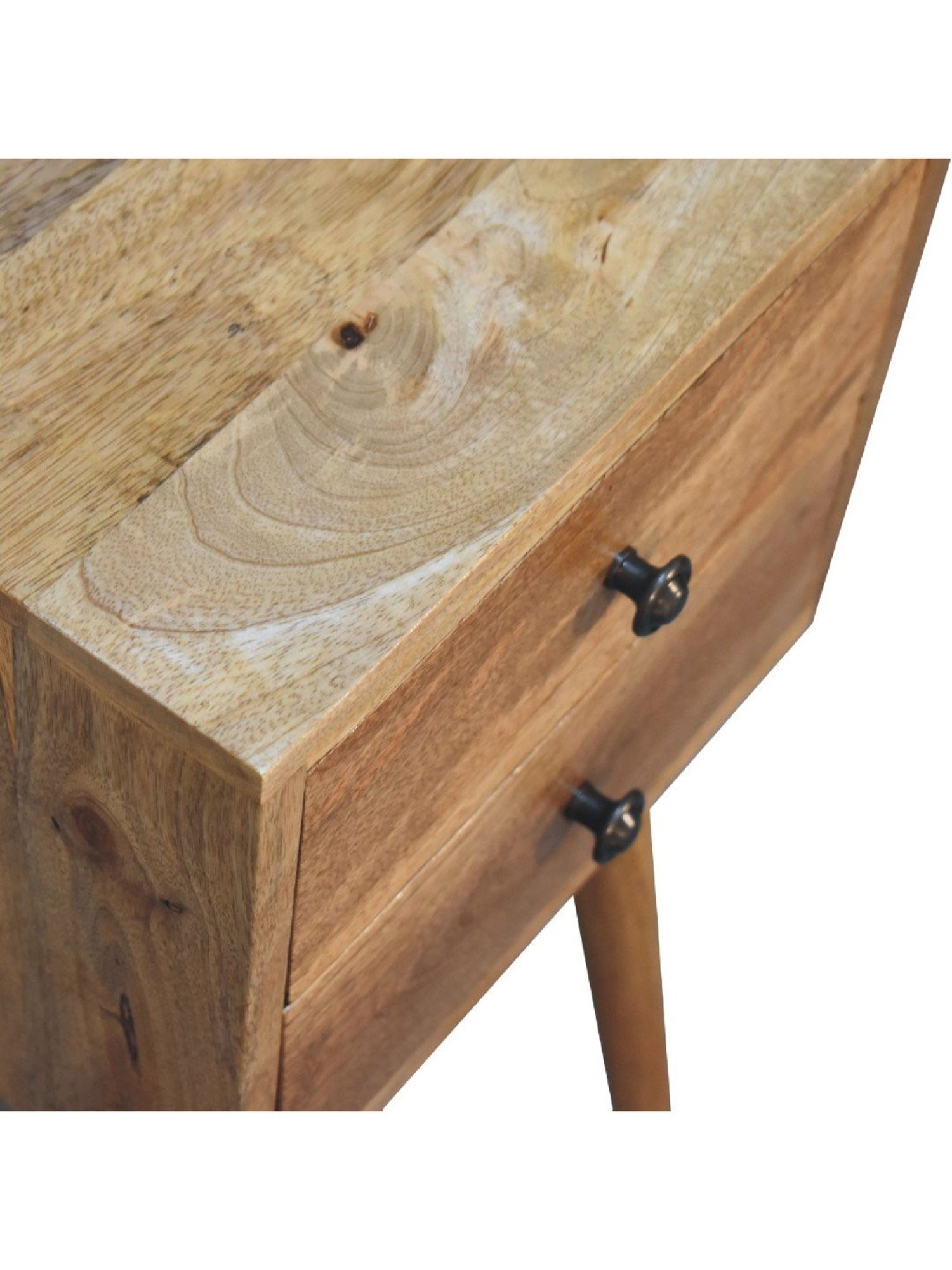 Ikiriya Avina Solid Dark Brown Wood End Table