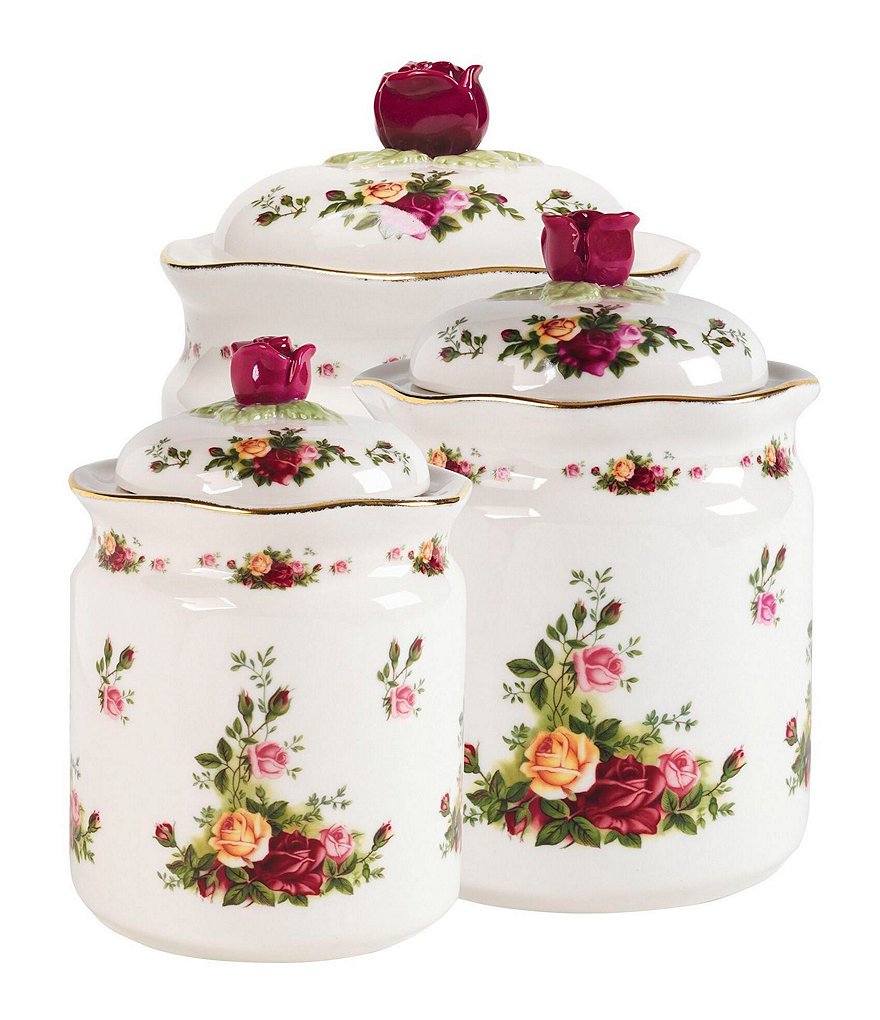 Royal Albert Old Country Roses Canister, Set of 3