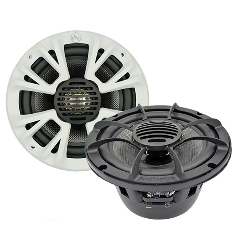 Audiopipe 2 x APMP-T830LD 500 Watt Max 4 Ohms 8 Inch Marine Coaxial Car Speakers with 1.5 Inch Kapton Voice Coil, Pair, Black (2 Pack)