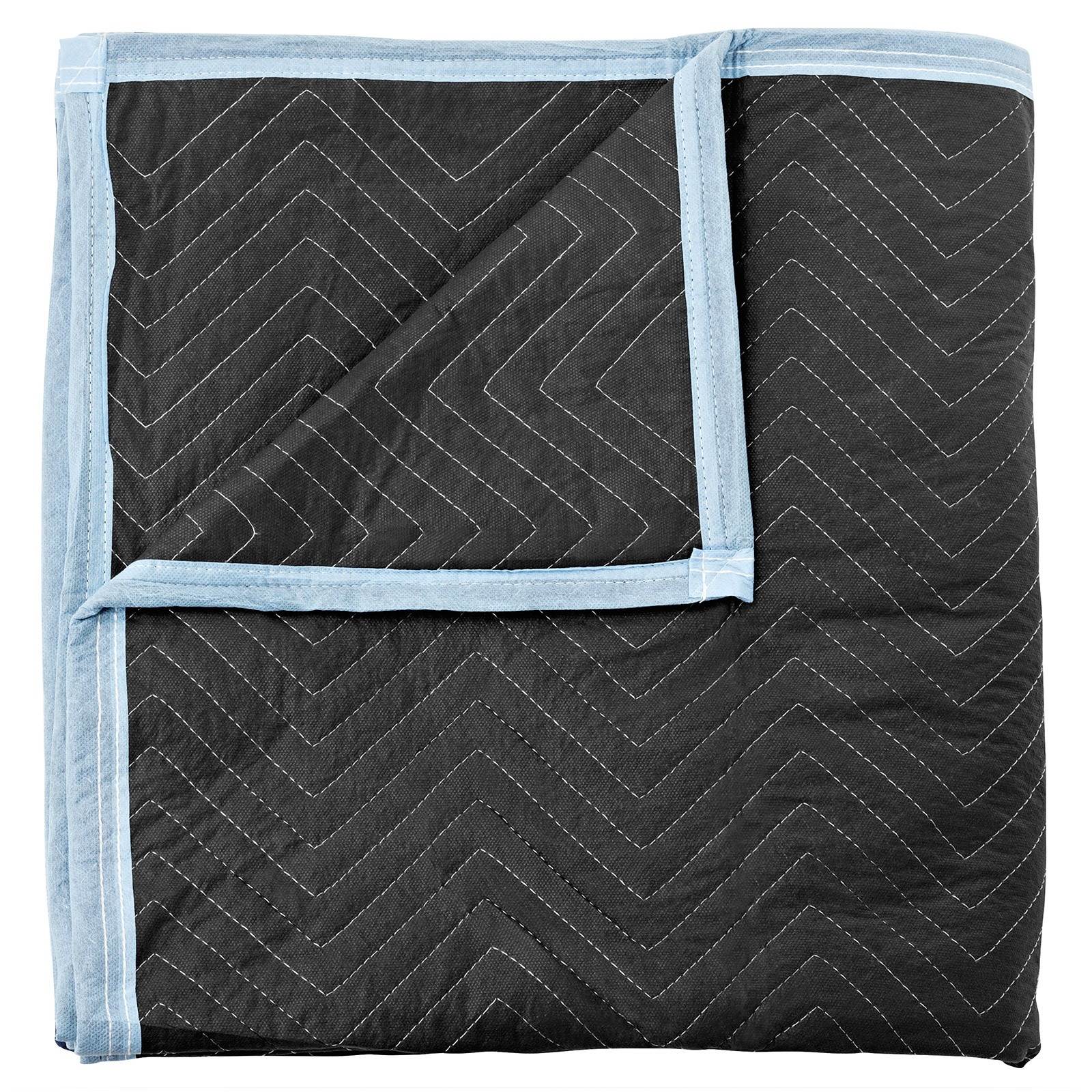 Sure-Max Moving & Packing Blanket - Ultra Thick Pro - 80" x 72" (65 lb/dz weight) - Professional Quilted Shipping Furniture Pad Black - 1 Blanket