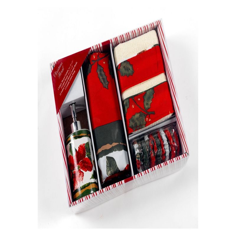 Carnation Home Fashions "Christmas Floral" 16 Piece Bath Set