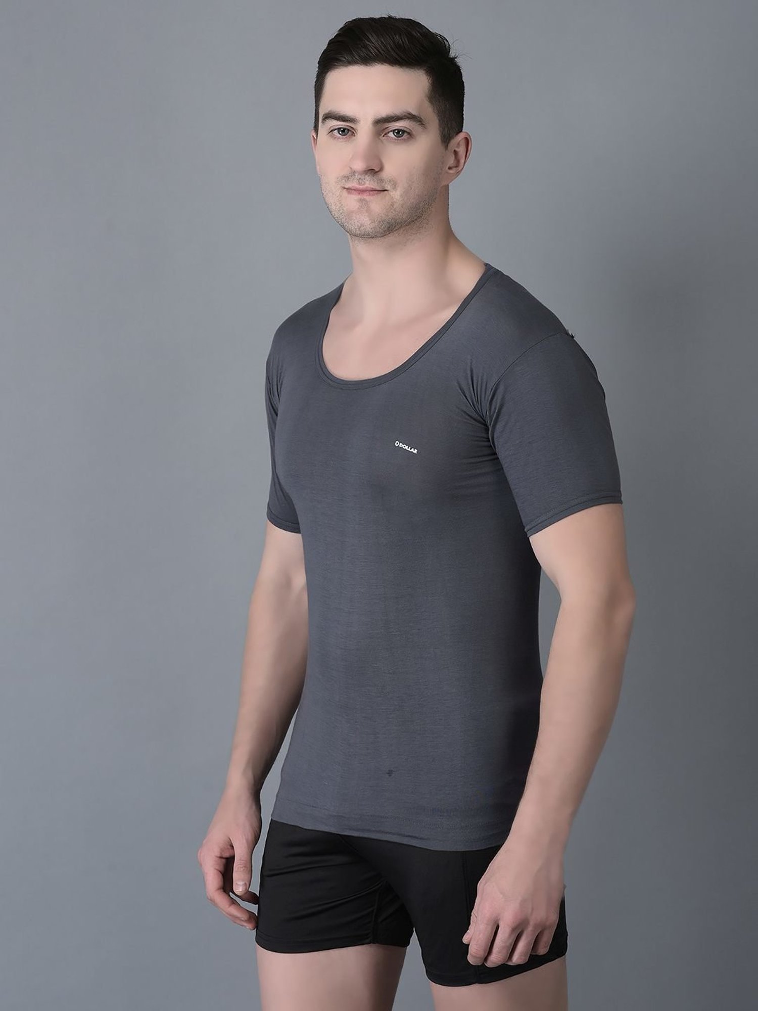 Dollar Bigboss Assorted Cotton Regular Fit Vest - Pack Of 3