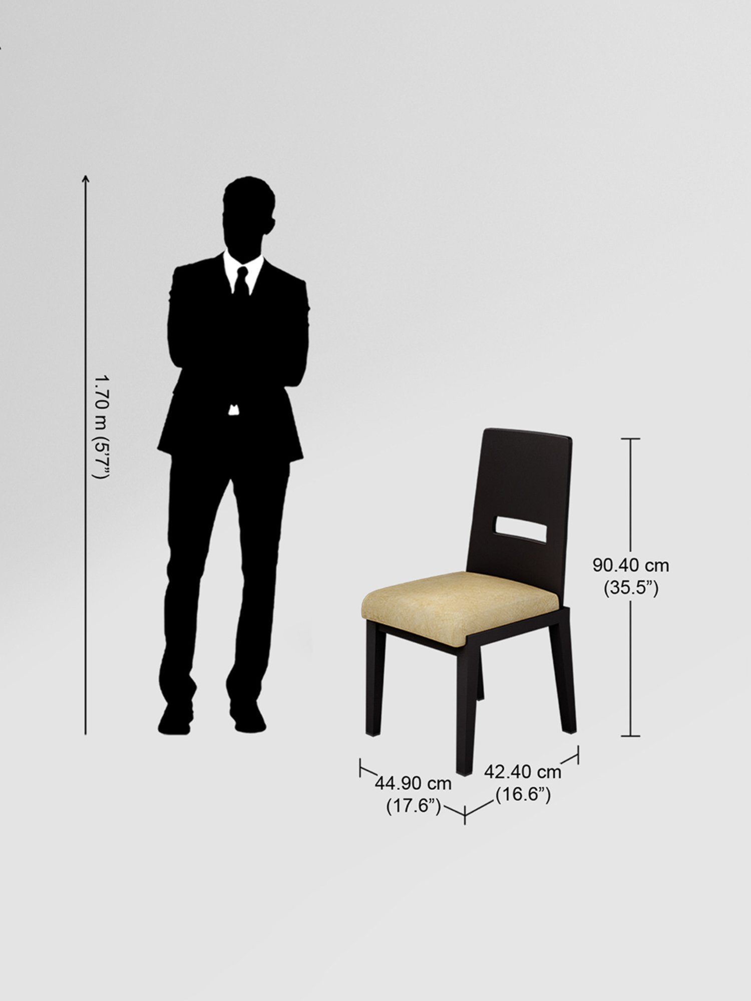 Durian Elanor Modern Brown & Beige Premium Leatherette Dining Chair