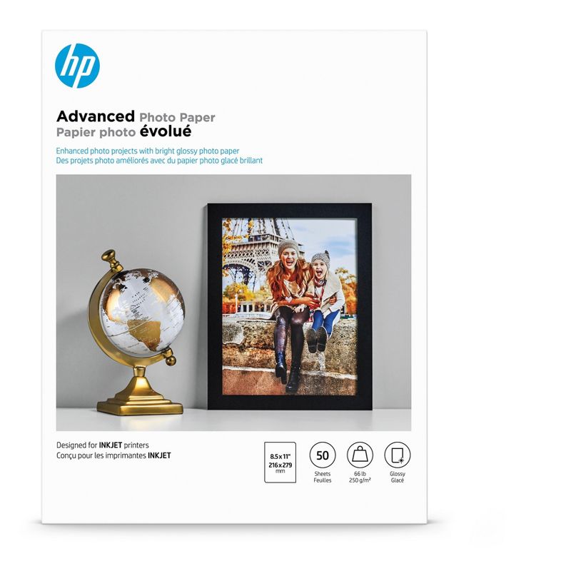 HP Advanced Photo Paper 56 lbs. Glossy 8-1/2 x 11 50 Sheets/Pack Q7853A