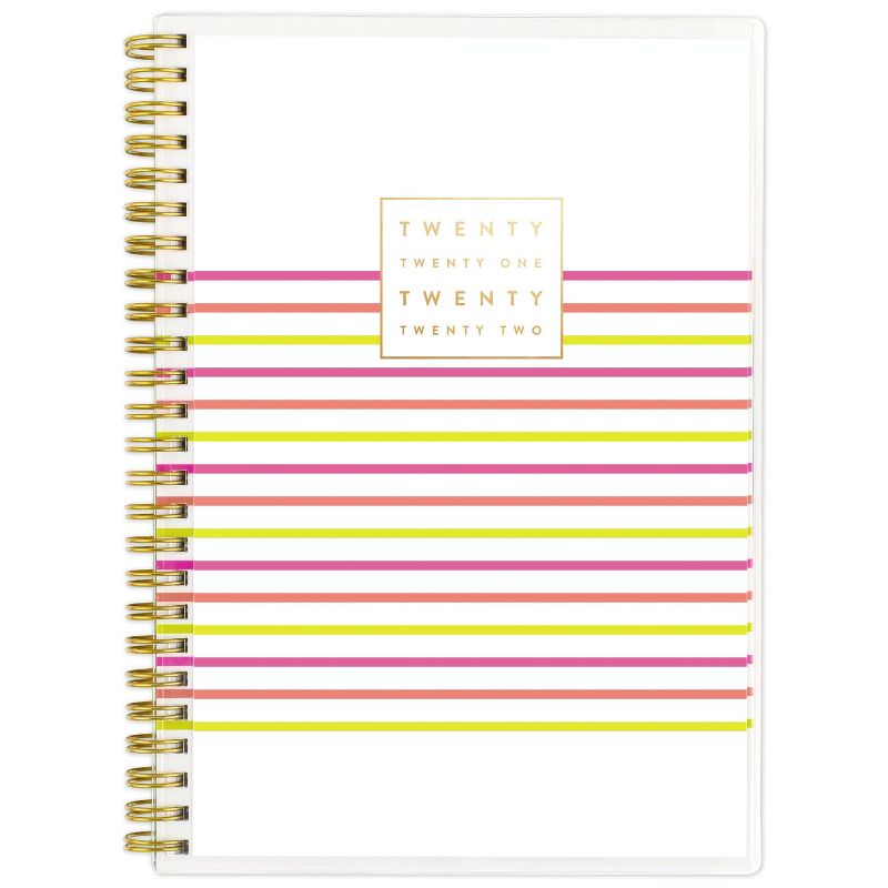 2021-22 Academic Planner 8.5"x5.5" Weekly/Monthly Clear Pocket Cover Thin Stripe - Atlantic-Pacific for Cambridge