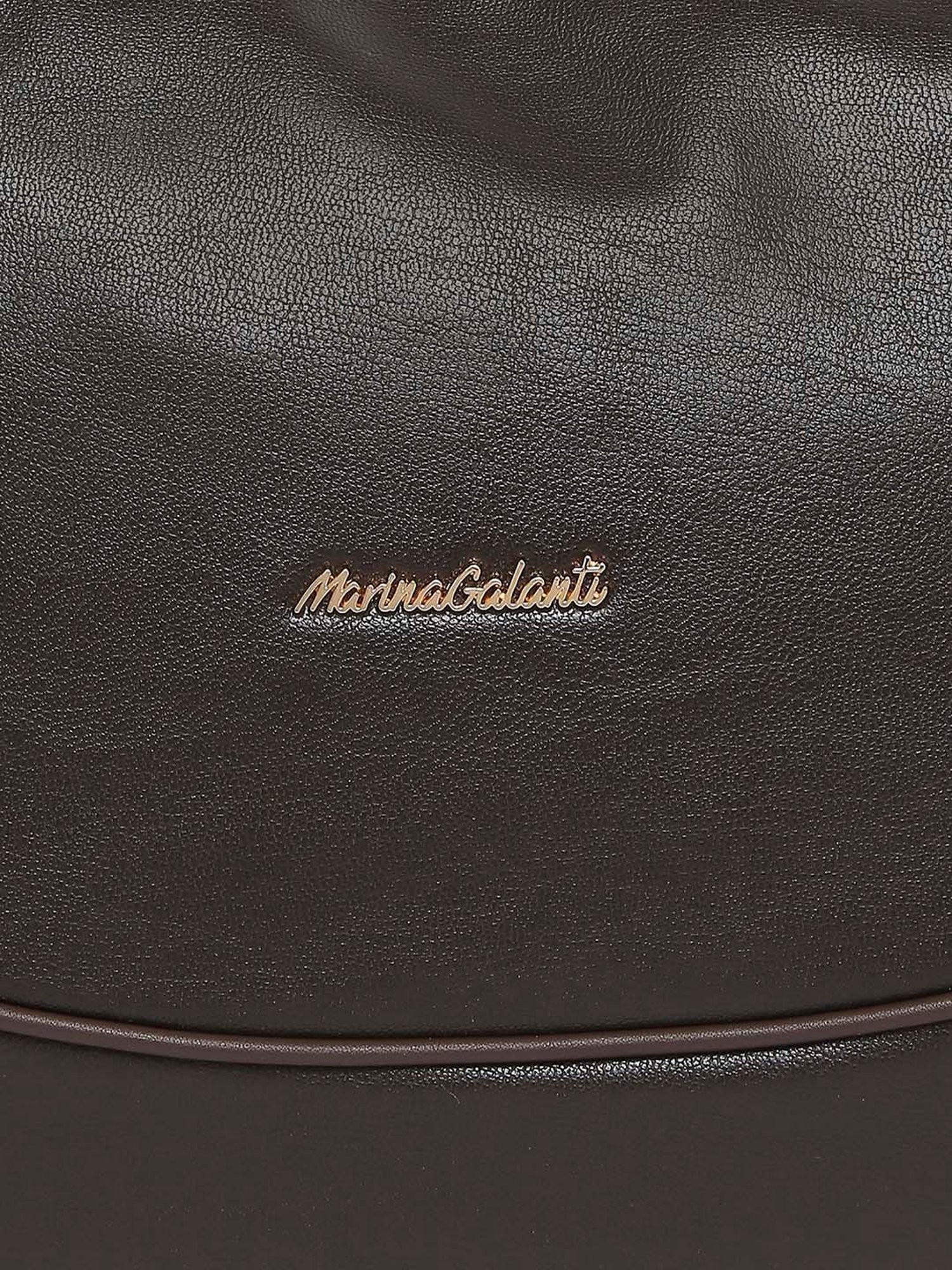 Marina Galanti Brown Solid Medium Hobo Handbag